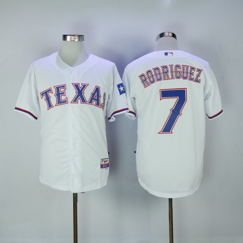 2017 MLB Texas Rangers #7 Rodriguez White Jerseys->texas rangers->MLB Jersey